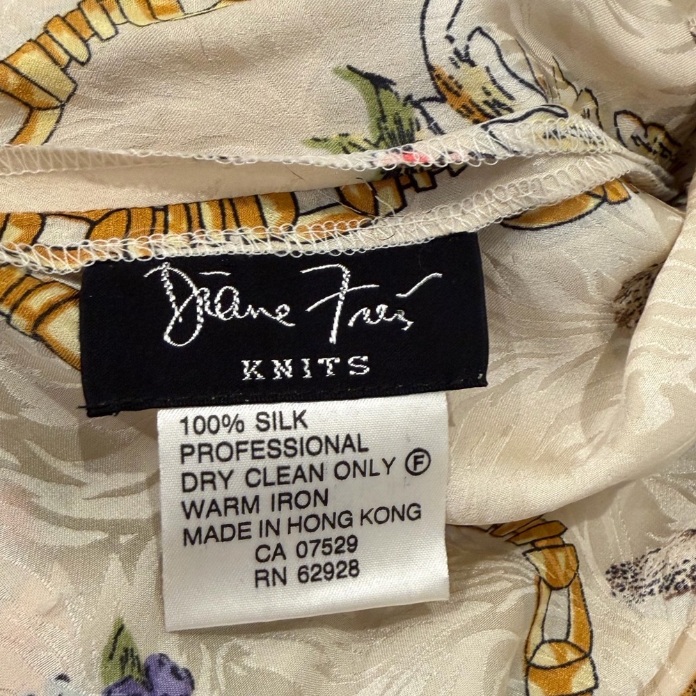 Diane Freis 100% Silk Artsy Novelty Leopard Print Midi Skirt Approx Size XL FLAW - Picture 11 of 12